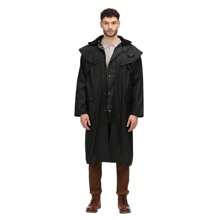 Regatta Mens Cranbrook Waterproof Wax Jacket (Black) - Black - View 2