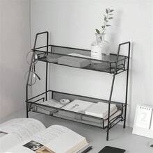 Double Iron Clink Organizer Shelf Bathroom Kitchen Multipurpose Size 31 X 17 X 33cm - Nhiều màu - Xem 4