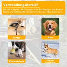 VA-Cerulean Foldable Dog Ramp Pet Stairs 100cm Long Large Cats And Dogs Anti-Slip Dog Entry Aid Up To 100kg Car Pet Stairs Portable Non-Slip Height Adjustable 30-60cm - Apricot - View 4