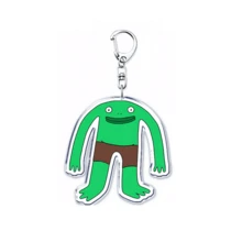 1PC Cute Smiling Acrylic Keychains For Accessories Bag Pendant Key Chain Ring Jewelry Fans Friends Gifts - Multicolor - View 6