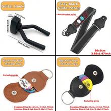 Bộ 14 phụ kiện đàn guitar ABS sáng tạo hợp kim nhôm Capo đàn guitar dây đeo đàn guitar có thể điều chỉnh Straplook hộp đựng đàn Bass Ukulele phụ kiện - Nhiều màu - Xem 4