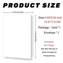 1 pieza Tarjeta de felicitación, divertida y creativa, para familia y amigos, adecuada para cualquier ocasión, incluyendo Navidad