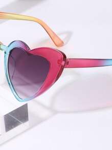 1 Cặp Kính Thời Trang Gọng Hình Trái Tim Nhiều Màu Sắc Dành Cho Nữ, Kính Thời Trang Độc Đáo, Kính Đi Biển, Phụ Kiện Đi Biển, Phụ Kiện Đi Biển Cho Nữ, Kính Mắt Thời Trang Cơ Bản Thu Đông, Trang Phục Nữ, Quần Áo Công Sở, Quà Tặng, Họa Tiết Da Báo, Ngày Valentine, Mùa Xuân Hè, Màu Sắc Tươi Sáng, Thích Hợp Cho Kỳ Nghỉ Hè Ở Bãi Biển, Hoạt Động Ngoài Trời, Du Lịch, Phong Cách Dự Tiệc, Gọng Kính Hình Trái Tim, Thích Hợp Cho Lễ Hội Âm Nhạc - Nhiều màu - Xem 3