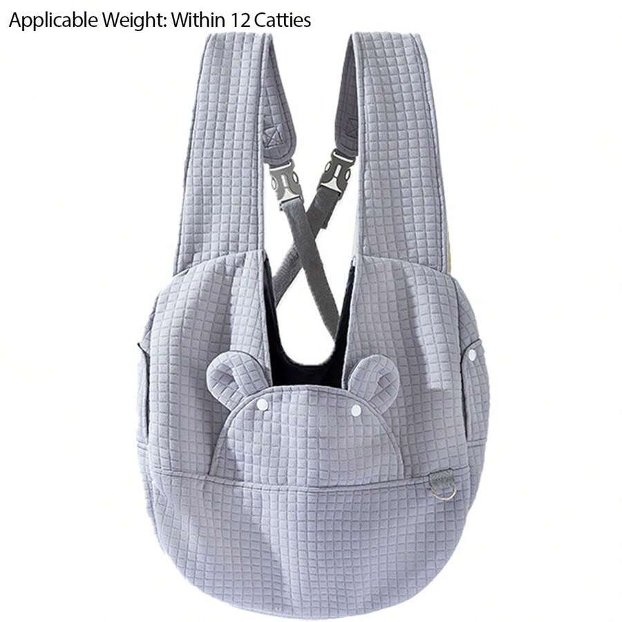 1pc Spacious Simple CrossFront Dog Backpack Pet Carrier Bag Cat