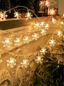 1pc 10/20/30 LED 2m/3 Meters/4.5m Snowflake String Lights, Suitable For Room, Bedroom, All Season, Holiday Decoration, Fairy Tale Lights, Christmas Fairy Lights Halloween Decor Christmas Decoration Thanksgiving Wedding Home Decor Home Decor Fall Decor Autumn Decor Birthday Decorations For Gifts Party Supplies Indoor Holiday Festival Decor Wall Decor Halloween Ornamentschristmas Decoration XMAS Decor Christmas Tree Gift Decor Thanksgiving Wedding Home Decor Home Decor Fall Decor Autumn Decor Birthday Decorations For Gifts Party Supplies Indoor Outdoor Garden Holiday Festival Decor Halloween Decor Wall Decor Halloween Ornaments