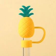 1/8 件卡通形硅胶吸管杯盖，可重复使用吸管盖，密封防尘饮用吸管盖，防溅吸管可爱盖配件家居房间装饰万圣节派对