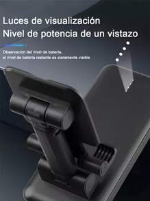 MOREKA Banco de energía universal portátil de 10000 mAh, soporte telescópico para teléfono móvil y banco de energía con cable incorporado - Negro - Ver 4