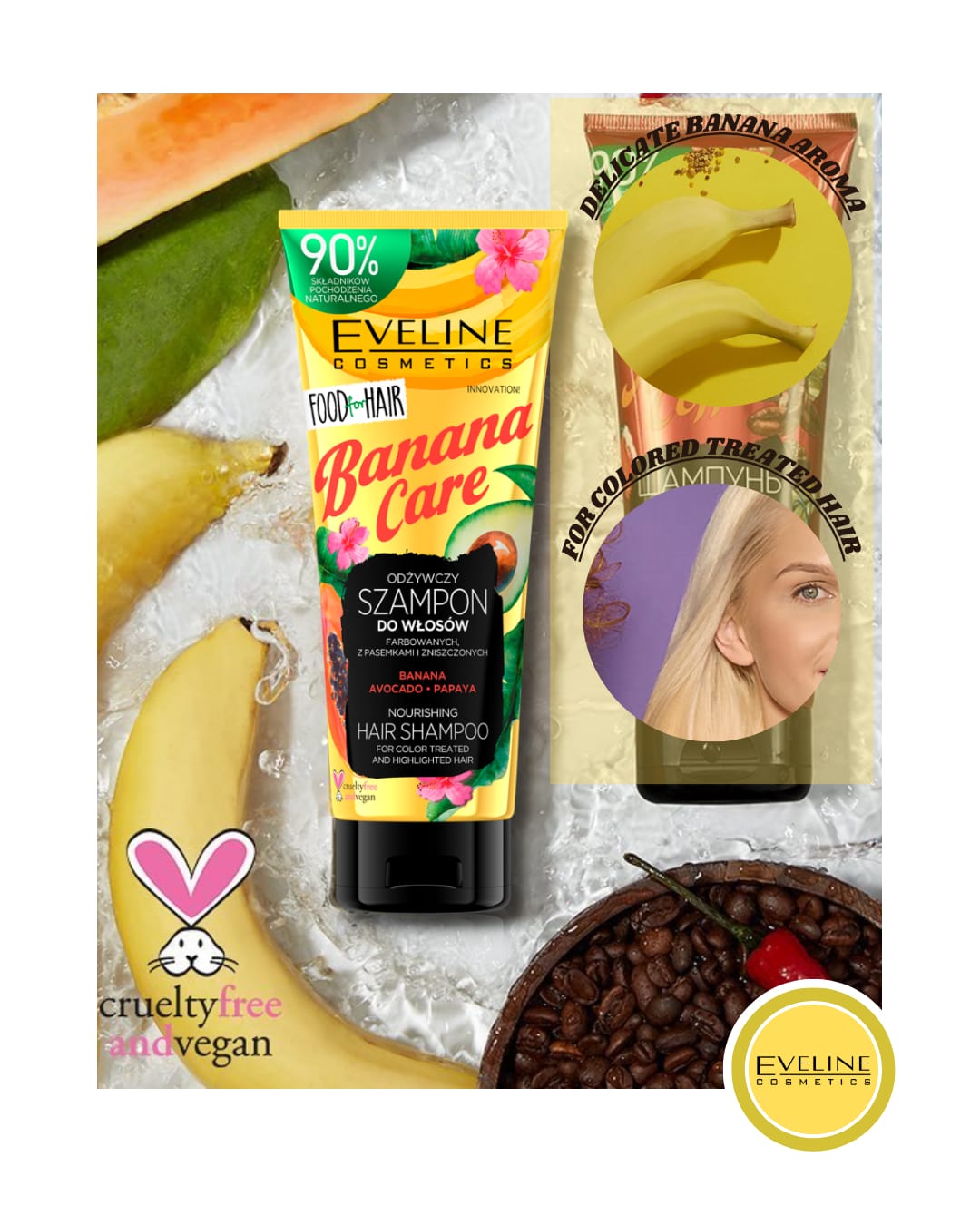 Eveline Cosmetics Food For Hair Shampoo Sweet Coconut Nourishing