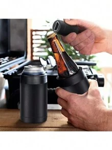 3 En 1 Porta Latas Térmicos Termo Cerveza Acero Inoxidable - Plateado - Ver 6