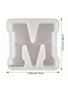 7inch Large Letter Mold For Resin, 26 Capital Letter Alphabet Epoxy Molds, A-Z Thick Resin Letter Molds For Making Letters, DIY Crystal Silicone Mold, 3D DIY Crystal Word Sign Mold For Party Home Decor - White - View 30
