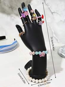 1pc Black European Style Hand Model Jewelry Display Stand, Earring Necklace Ring Bracelet Jewelry Holder, Desktop Decor