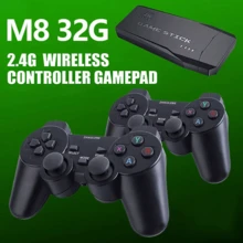 Wireless 4K TV Game Stick Console Built-In 64GB 20000+Retro Games+2 Gamepad - Black - View 5