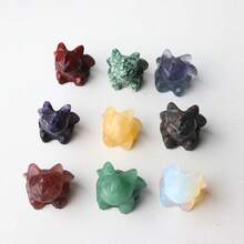 1pc Natural Obsidian Toothless Crystal Carving Crafts Labradorite Cartoon Hand-Made Ornaments Collection Healthy Toys - Toothless - View 4