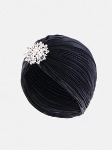1 pieza Sombrero turbante de metal vintage con dorado, plisado y diseño árabe, adecuado para uso diario de mujeres - multicolor - Ver 5