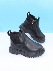 Toddler Boots, Waterproof Soft Sole Anti-Slip Leather Shoes For 1-5 Years Old Children, Spring & Autumn New