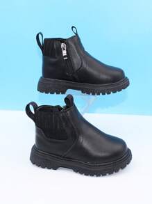 Toddler Boots, Waterproof Soft Sole Anti-Slip Leather Shoes For 1-5 Years Old Children, Spring & Autumn New