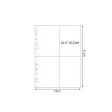 10 张 A4 Kpop 照片卡活页夹多个口袋套 PP 无酸相册补充页卡片印章模具珠宝收纳 - 透明 - 查看 11