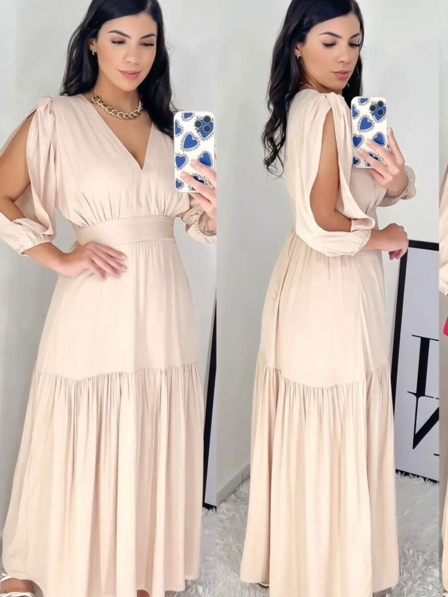 Women Dresses - Beis - Ver 1