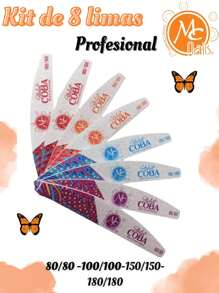 Limas M.C Nails lima 80/80+lima100/100+lima150/150+lima180/180 - Gris - Ver 1
