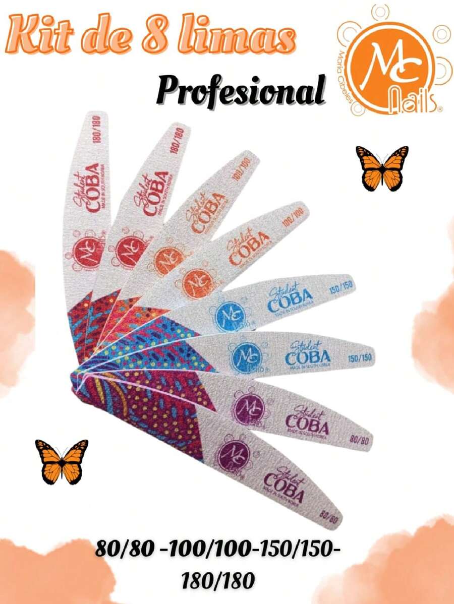 Limas M.C Nails lima 80/80+lima100/100+lima150/150+lima180/180 - Gris - Ver 1