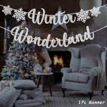 Frozen Winter Wonderland Party Decorations - Plastic Snowflake Hanging Decor, Frozen Party Banner, Icy Snowflake Tablecloth, For Home Bedroom Office Christmas Party Supplies,Christmas - Multicolor - View 5