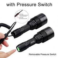 400yards Predator Light Interchangeable LED  White RED GREEN Tactical Flashlight Zoom Focus Adjustable Torch Hunting Fishing Coyote Hog Varmint - 紅綠白光 - 查看 7