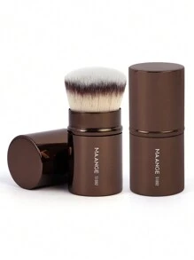 MAANGE 1pc Professional Face Retractable Makeup Brush,Blush Brush Foundation Brush Loose Powder Brush Synthetic Hair Ultra-Soft Doundation Brush For Liquid Makeup Kabuki Foundation Brush At Home Or On-The-Go