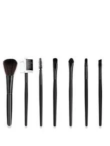 7pcs/Set Portable Makeup Brush Set, Wholesale Cross-Border Beauty Makeup Tools,Brush Set,Makeup Brush Kit,Make Up Brush Set,Make Up Set Complete,Makeup Brush Set,Complete Makeup Kit,Brush Kit,Brushes Makeup Set,Makeup Gift Set - Black - View 2