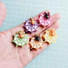 Set de 10 imanes de notas magnéticas con telaraña de Halloween para decorar el refrigerador y la cocina