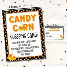 Candy Corn Guessing Game, Halloween Party Game, Halloween Game Tags - Multicolor - View 2