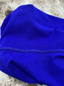 PRO 2-Piece Gym Set (Top + Shorts) Thick Lined Flannel Zero Transparency - Xanh đậm - Xem 3