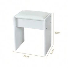Large Dressing Table With 10 LED Mirror + 3 Drawers Stool Vanity Makeup Table - White - View 3