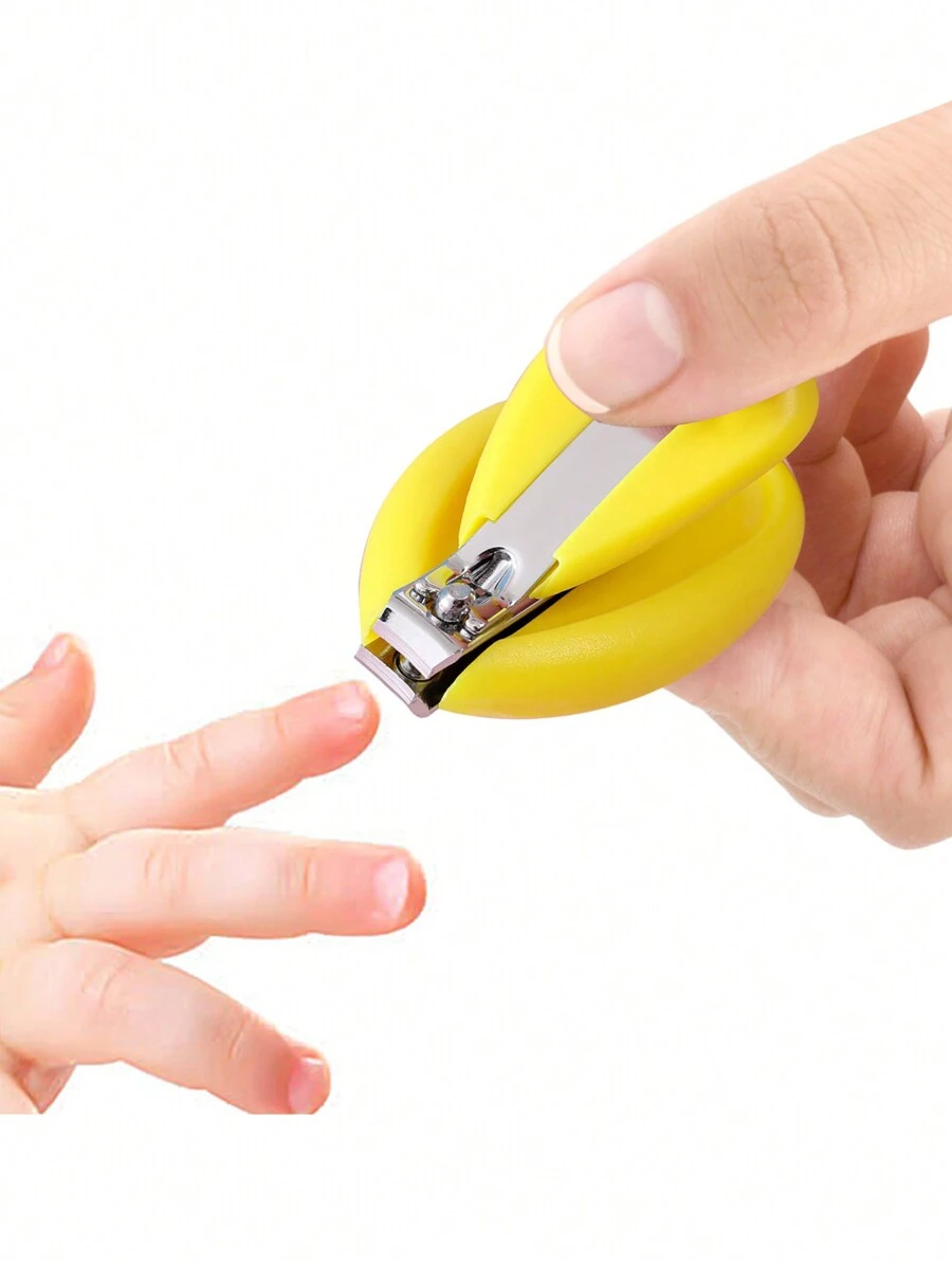 1 件可爱贝壳形婴儿指甲钳 - 黃色 - 查看 1