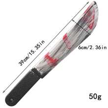 1 件 PU 泡沫假刀带恐怖假血刀模具玩具刀道具刀套装适用于狂欢派对、角色扮演配件、圣诞节 - 多色 - 查看 5