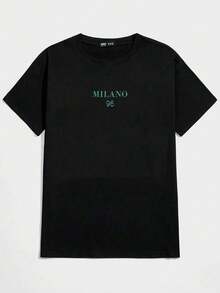 Milano Unisex 100% Cotton Streetwear T-Shirt Launch Shipping In Various Colors!! - màu đen - Xem 1