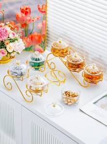 1 Stück elegantes Vorspeiseset mit Ständer - perfekt für Häppchen, Obst, Nüsse und Kekse - Kunststoff Küche & Ess-Snackbehälter, Küchenausstattung, Weihnachtsgeschenk