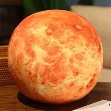 1pc Realistic Earth, Sun, Moon, Mars Plush Stuffed Doll Cushion, Space Theme Decorative Pillow, Birthday Gift, Cuddle Doll, Office Desk Decor,Uranus,Deep Space,Sun And Moon Plush - Multicolor - View 25