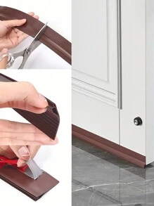 1條臥室自粘門底密封條，隔音，防塵，防風，防水，適用於木門或玻璃門