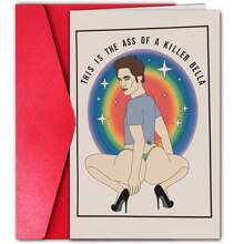 1 pieza Tarjeta de felicitación, divertida y creativa, para familia y amigos, adecuada para cualquier ocasión, incluyendo Navidad