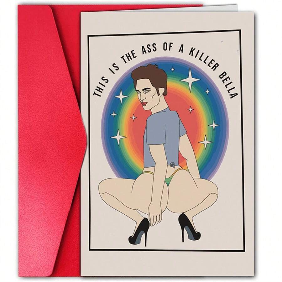 1 pieza Tarjeta de felicitación, divertida y creativa, para familia y amigos, adecuada para cualquier ocasión, incluyendo Navidad