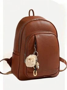 Women Fashion Backpacks - màu nâu - Xem 2