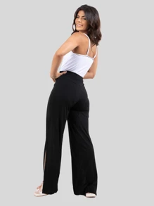 Women Pants - 黑色 - 查看 4