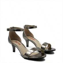 ZATTA Sabrina Mid Heel Sandal - Dark Grey - View 3
