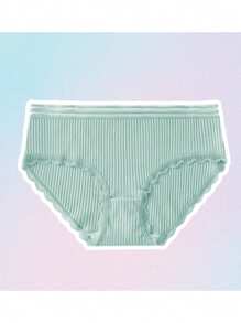 4 calzones lindos para niñas de canalé, cintura elástica, suaves, transpirables. Pantaleta para niñas de canalé - Multicolor - Ver 6