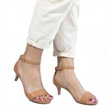 ZATTA Sabrina Mid Heel Sandal - Camel - View 2