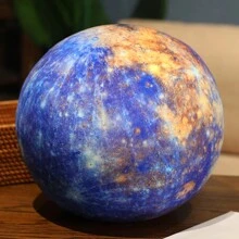 1pc Realistic Earth, Sun, Moon, Mars Plush Stuffed Doll Cushion, Space Theme Decorative Pillow, Birthday Gift, Cuddle Doll, Office Desk Decor,Uranus,Deep Space,Sun And Moon Plush - Multicolor - View 16