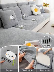 1pc Chenille Sofa Cushions All-Inclusive Universal Cover Non-Slip Cushions For All Seasons New Non-Slip Cover Cloth - Dark Gray - View 20
