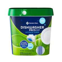 Member's Mark Ultimate Clean Automatic Dishwasher Pacs, Fresh Clean Scent (105 Ct.), Dishwasher Detergent, Easy Use, Kitchen Cleaning, Bulk Pack, New Year Home Refresh, Holiday Cleaning Essentials