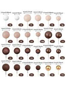 56pcs/Set Cake Balls Selected Seven Colors Colorful Ball Cake Birthday Party Decorations,Christmas - Multicolor - View 5