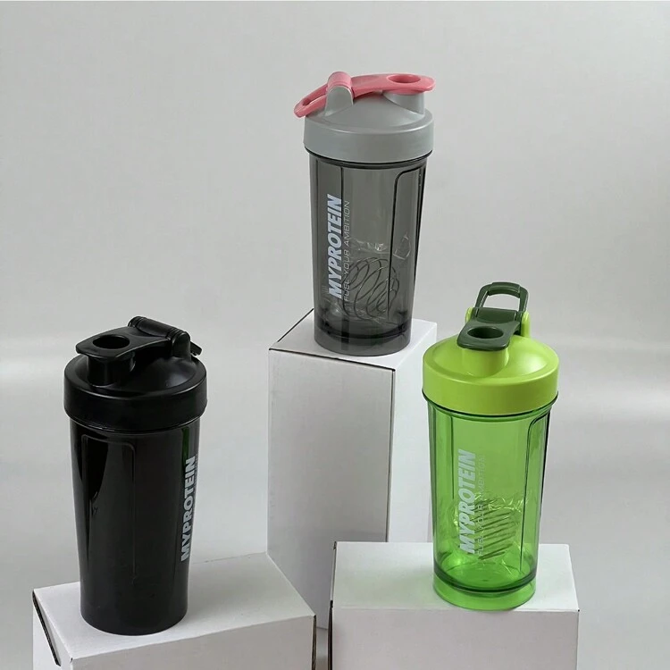 1 件便携式运动健身摇晃瓶、蛋白粉搅拌器摇晃杯、耐热水瓶（产品配件及图案/文字随机发货） - 彩色 - 查看 2